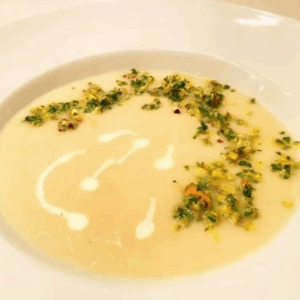 Koolrabi soep met gremolata (vegan)